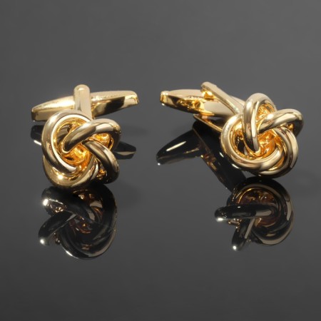 Cufflinks "lines", color gold