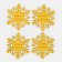 A set for the decor of the dining rooms "Snowflake", 4 pcs, col. gold 6.5x7.5 cm, 100% p/e, felt 626098