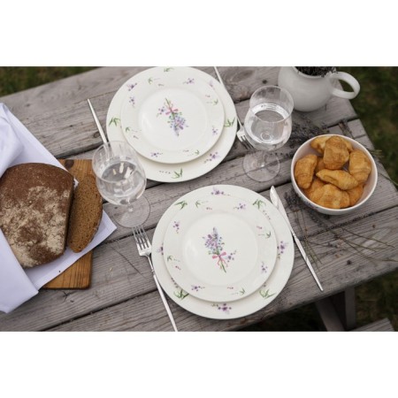 Porcelain dessert shade "lavender", d = 20.3 cm, white color-7