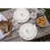 Porcelain dessert shade "lavender", d = 20.3 cm, white color
