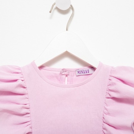 Blouse for Minaku girl: Cotton Collection color light lilac, height 98-6