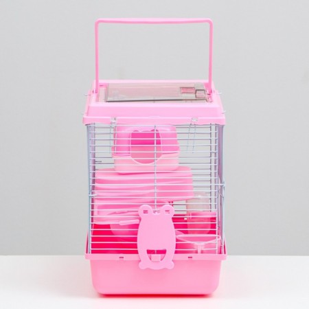 The cage for rodents "Pigzon", 27 x 21 x 27 cm, pink-2
