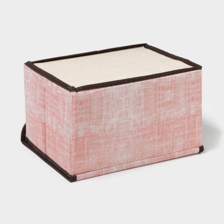 Stellid box for storage with a lid "Ronda", 26 × 20.5 × 16 cm, pink color-4