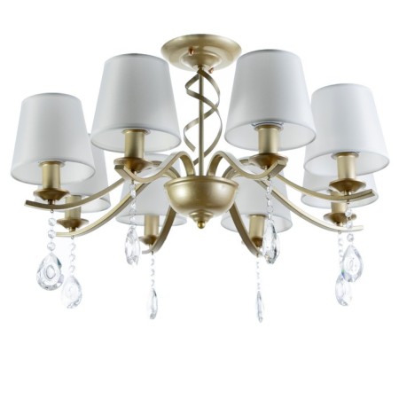 Sapphira chandelier 8he14 40t champagne gold 72x72x40 cm