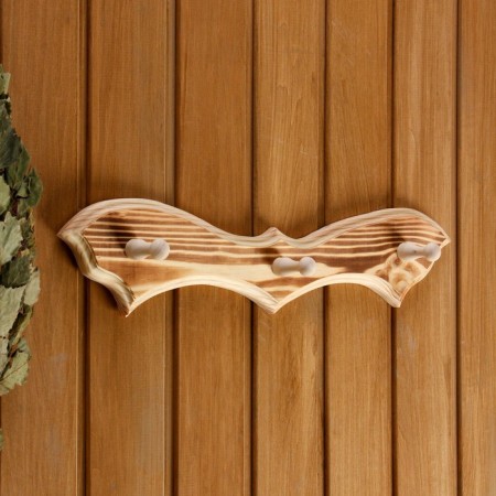 Bits "bat" Lipa burned, 3 hooks, 30.5 × 10 × 5 cm