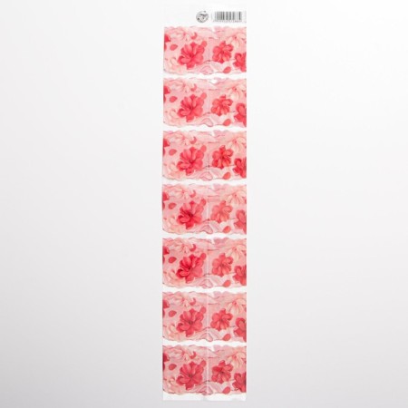 Thermonacles for 7 pink flowers, 7.3 x 34.2 cm.-3