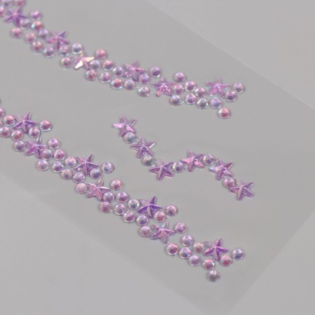 Sticker Plastic Rhocker "Choker from Stars" Lilac 11.6x18 cm-3