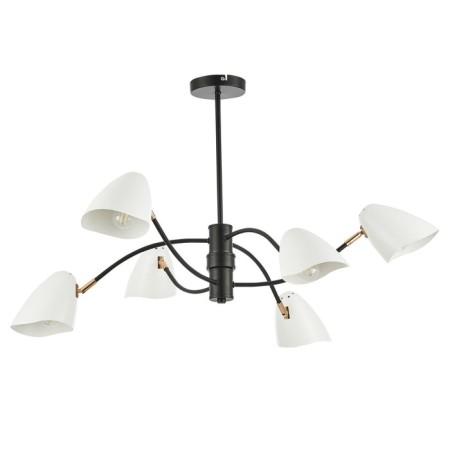 Ceiling EVOLUCE lamp. Sle103602-06. Satta. 6x40 watts, E14, 89x89x53.5 cm, black color, gold-5