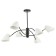 Ceiling EVOLUCE lamp. Sle103602-06. Satta. 6x40 watts, E14, 89x89x53.5 cm, black color, gold