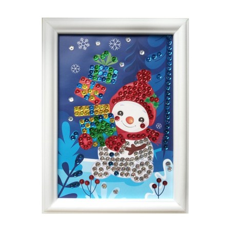Set for creativity. Drawing with sequins "Snowman"-5