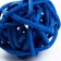 A set of 2 wicker balls from a vine without bells, 3 cm, white/blue