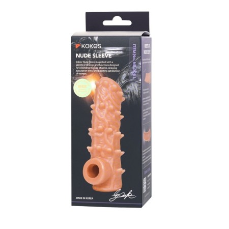 Kokos nozzle is realistic with additional stimulation, TPE, bodily, 15.6 cm, l-8