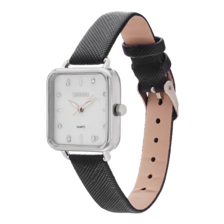 Women's watch, 2.8 x 2.8 cm, black strap-2
