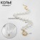 The necklace "Pearls" is an elegant cross, color gold, 40cm