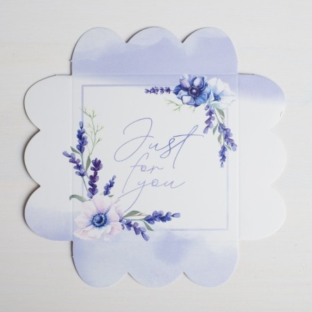 Cookie box, confectionery packaging with PVC lid, just for you, 10.5 x 10.5 x 3 cm-2