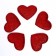 Decorative hearts, set 5 pcs., Size 1 pcs: 5.3 × 5 cm, red color