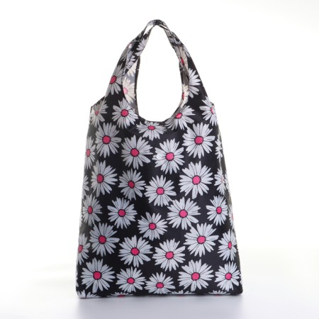 Household bag on the button, folding, black/white color-1