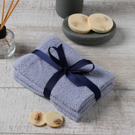 Set of terry towels and I "Blue" 30x30 cm - 3 pcs, 100% HL, 340 g/m2