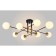 Ceiling Crystal Lux, Fidel 0630/106, E27, 8x60 W, 35x100x100 cm, Black color