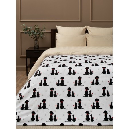 Texrepublic blanket, size 200x220 cm, white color-1