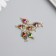 Decor for creativity metal, rhinestones "Skeleton of fish" gold 1x2 cm