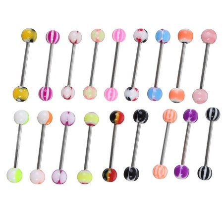 Piercing in the Language Language "Sede, l = 1.9 cm, color mix, FAS 10 pcs.-1
