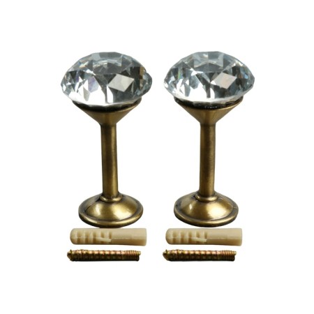 Holder for curtains KD001, one -rod, bronze color-3