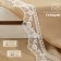 Lace on a grid, 40 mm × 11 ± 1 m, ivory color