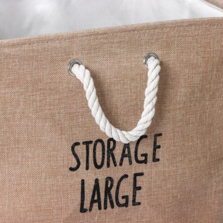 Basket Winness Textile shares "Lori", 42 × 34 × 40 cm, beige color-1