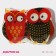 Glass Serving shares "thoughtful owls", 18 × 13.1 × 1.9 cm, red color
