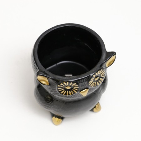 Figure Kashpo "Council" 0.35l, black with gold, 10x11x10cm-4