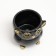 Figure Kashpo "Council" 0.35l, black with gold, 10x11x10cm