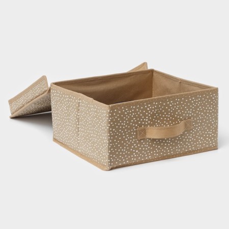 Storage box "Points", 30 × 28 × 15 cm, beige color-4