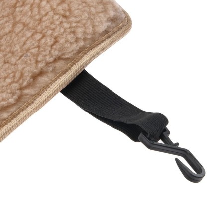 Kittail in the front seat, natural wool, short pile, beige-2