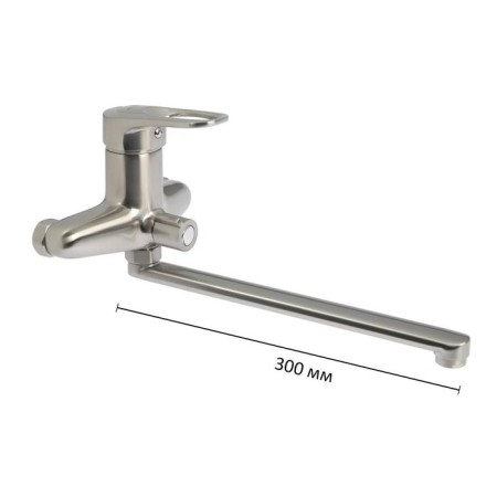 Accoona A7130A bath mixer, one -leaf, with shower set, brass, satin-1