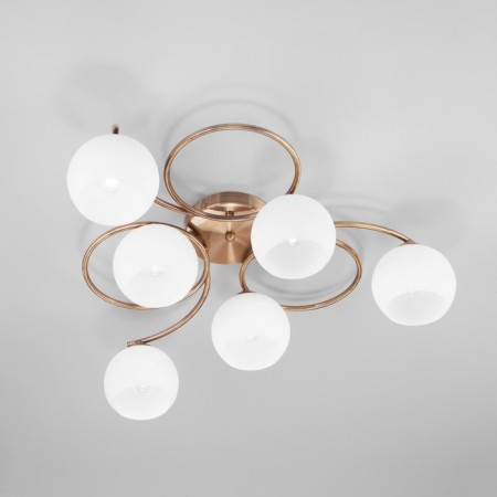 Alba chandelier, 6x40W E27, bronze color-1