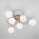 Alba chandelier, 6x40W E27, bronze color