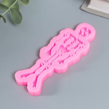 Mold Silicon "Skeleton" 10 parts 10.5x4x0.8 cm-1