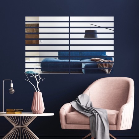 Interior stickers "lines", mirror, wall decor, set 20 pcs, 30 x 3 cm-2