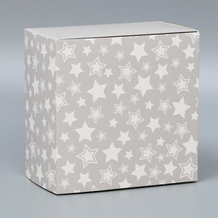 Gift folding box, packaging, “stars”, 14 x 14 x 8 cm-1
