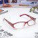 Finished glasses east 6618, burgundy color, +2.5