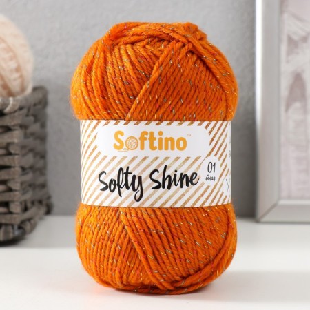 Yarn 70% acrylic, 30% silk "Softy Shine" 50 g 85 m color 22 Siena-4