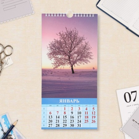 Calendar on the cross "Magic World of Nature" 2025, 16.5 x 34 cm-1