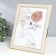 Photo frame plastic 20x25 cm "Little mesh" white with double gold stroke 28.5x23.5 cm