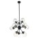 Suspended chandelier Ring 11xe27 40w, size 60x60x75-11 cm, black color