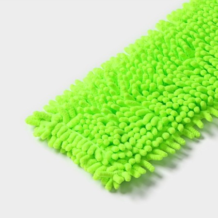 Nozzle for a flat mop of the share, 43 × 13 cm, microfiber booklies, green color-2