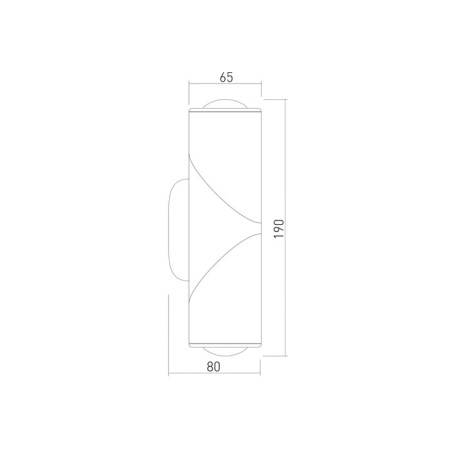 Wall lamp Elektrostandard, Gira Led 12 W, 80x65x190 mm, IP54, white color-6