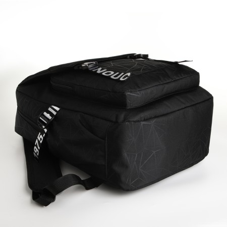School backpack on lightning, 3 pockets, black color-4