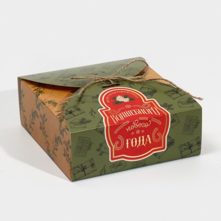 Box the team "New Year's Post", 16 x 16 x 6 cm, New Year-2