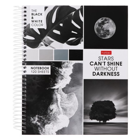 120 sheets college, in a cage on the crest "Moonlight", a solid cover, an offset unit
